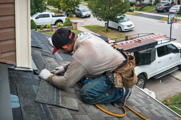 Professional Gutter Installation technician working in Totowa, NJ